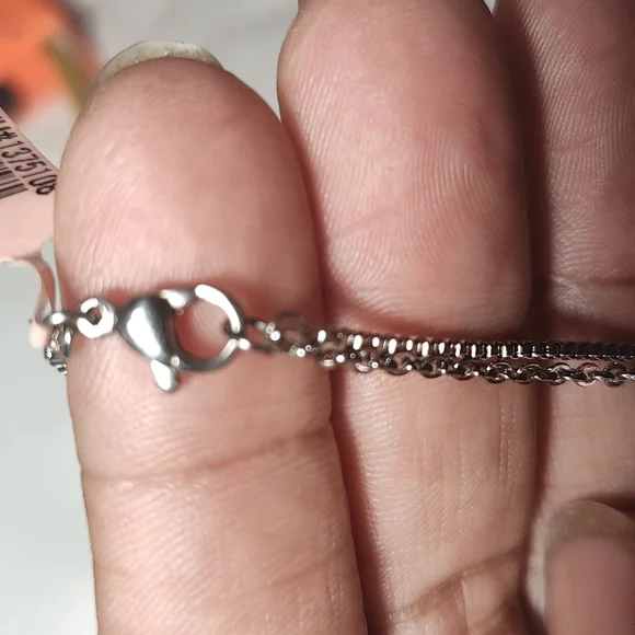 Blue Stone Silver Necklace with Ornate Design - Picture 11 of 12